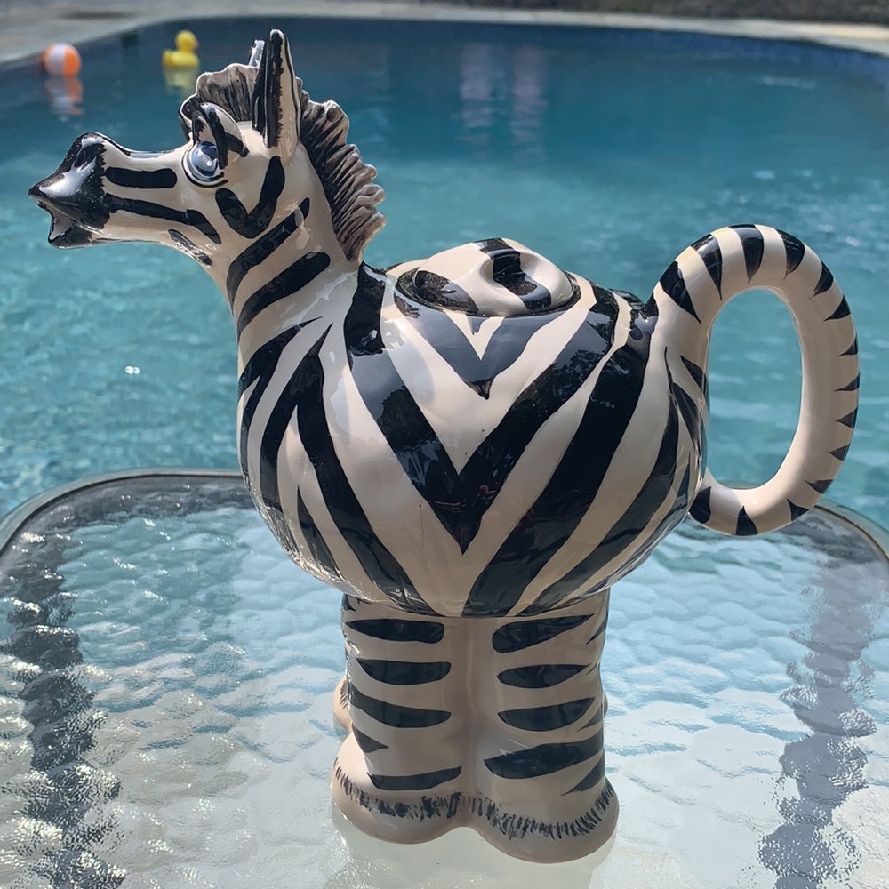 Blue Sky Clayworks Zebra Teapot - Thumbnail 4